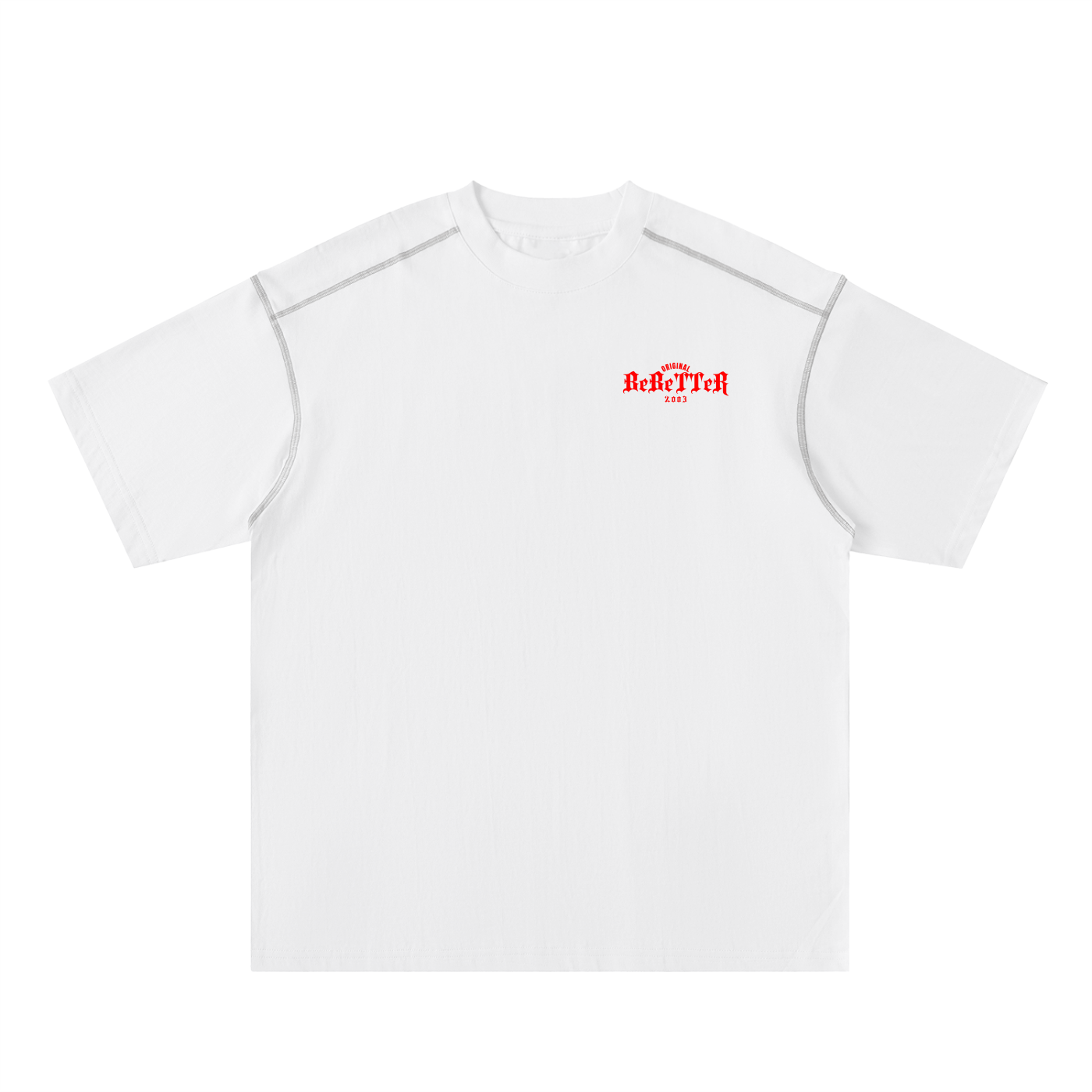 Oversized Contrast-Stitched Cotton Tee