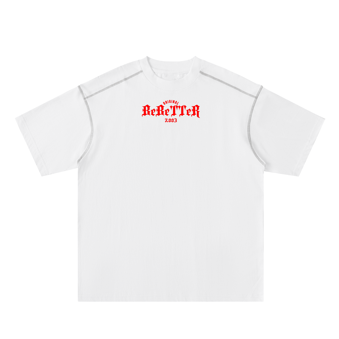 Oversized Contrast-Stitched Cotton Tee
