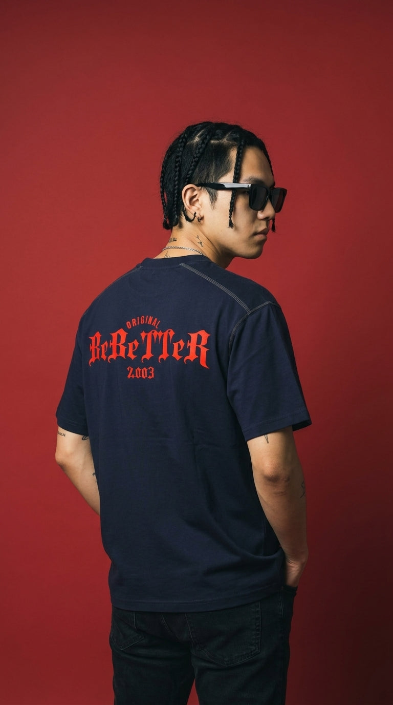 Oversized Contrast-Stitched Cotton Tee
