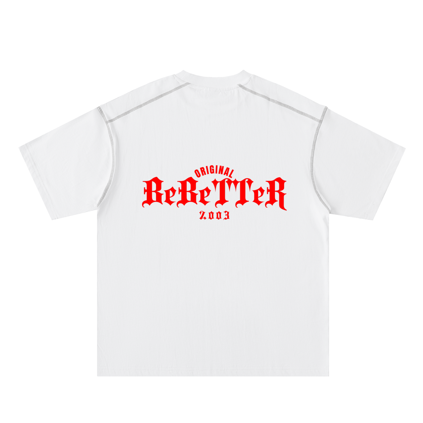 Oversized Contrast-Stitched Cotton Tee