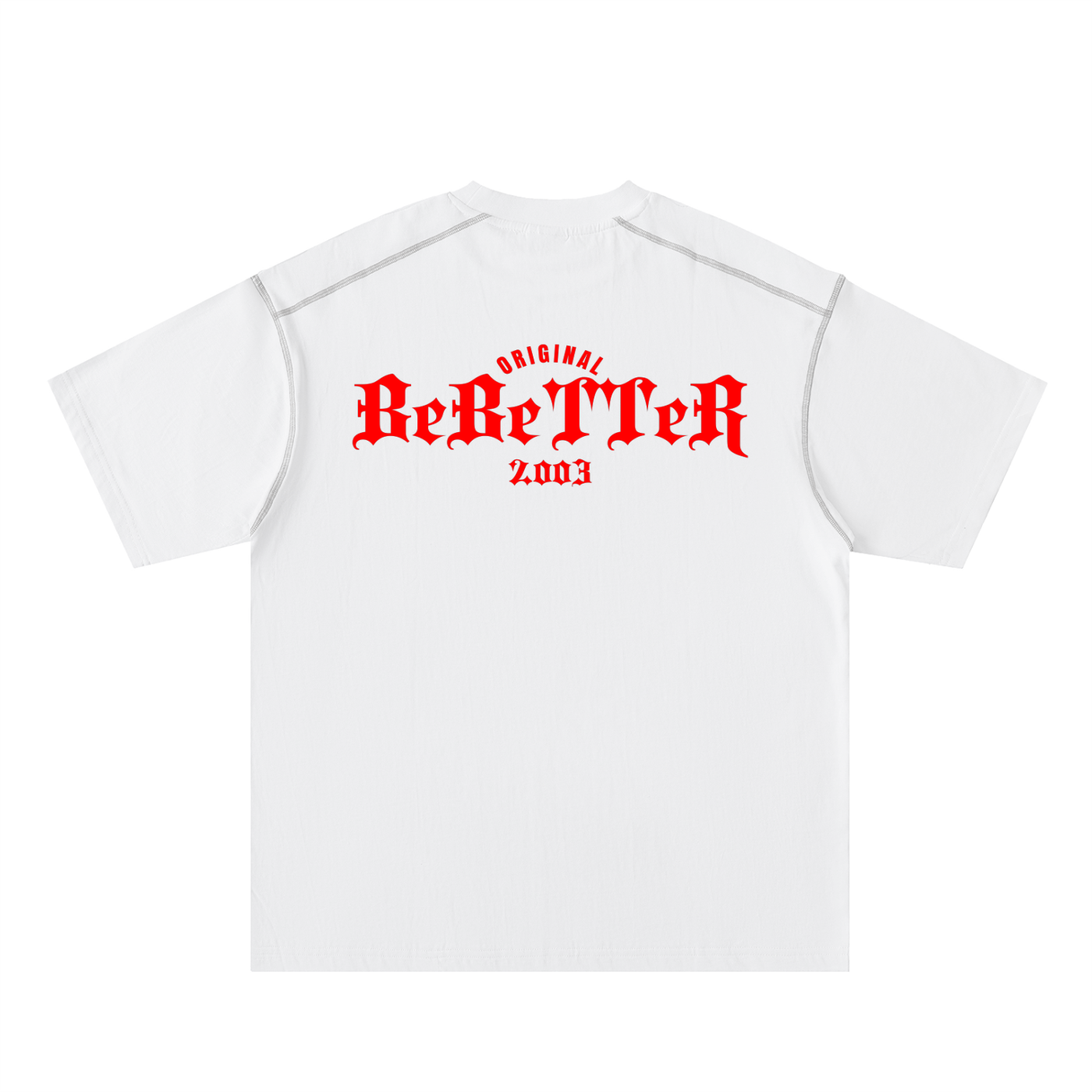 Oversized Contrast-Stitched Cotton Tee